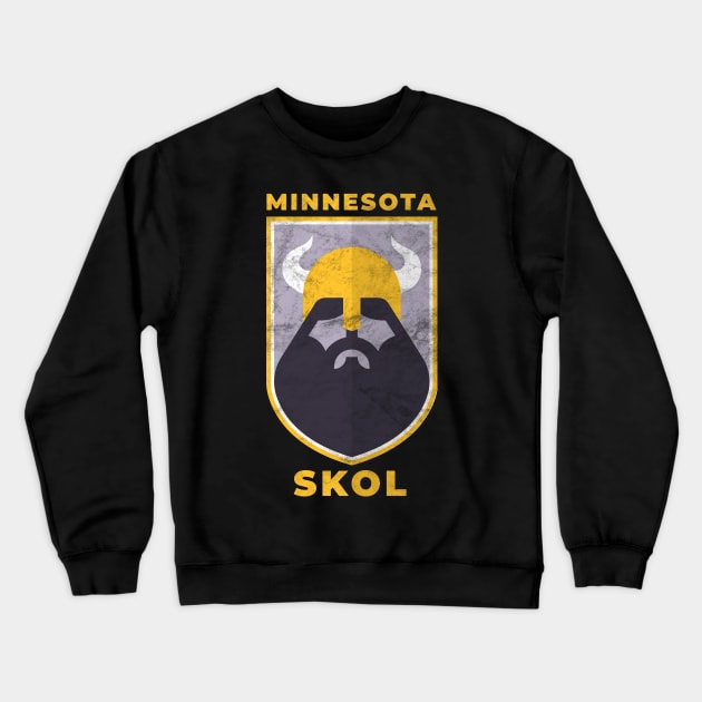 Modern Minnesota Vikings Football Tailgate Party Design Crewneck Sweatshirt by BooTeeQue
